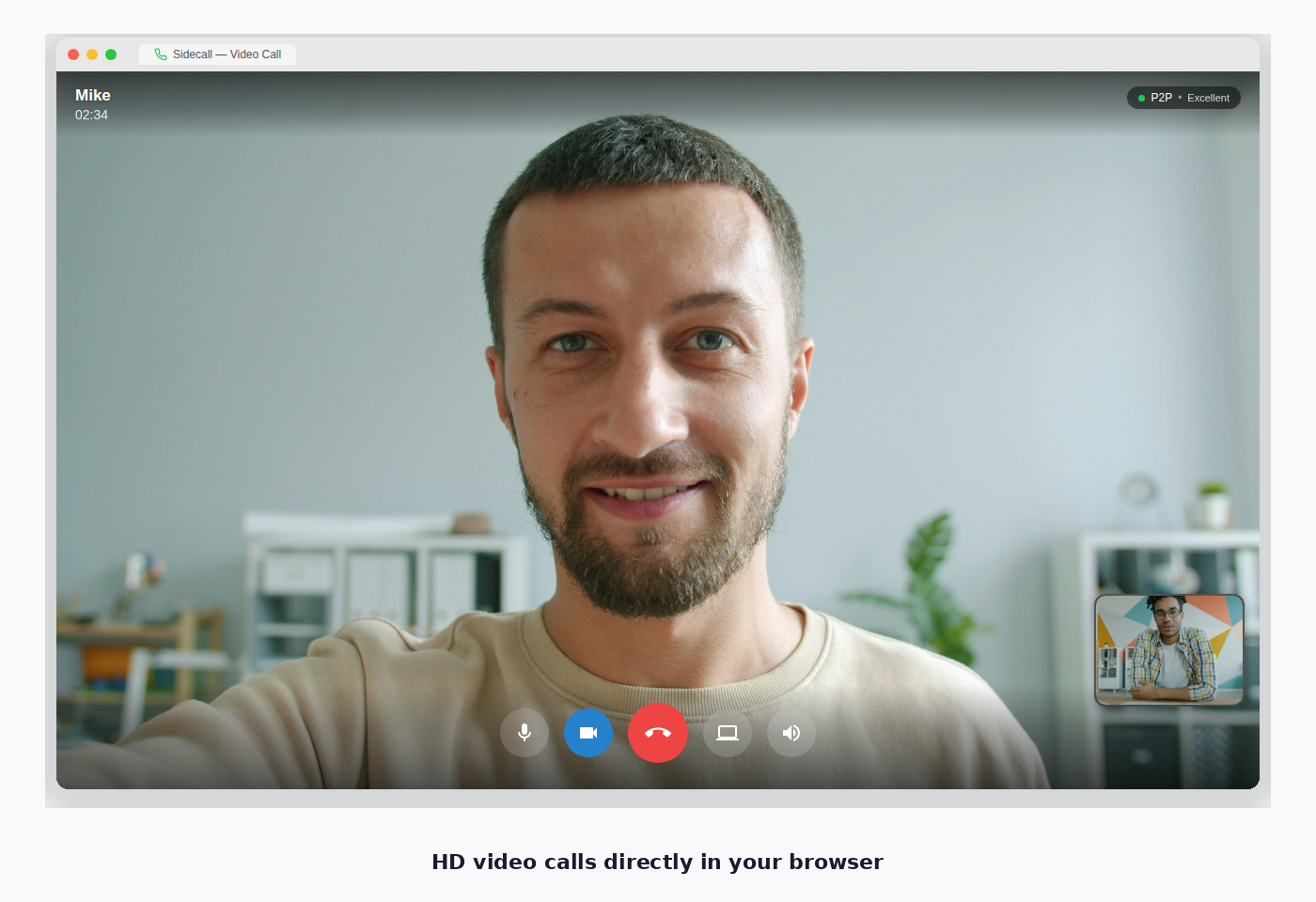 HD video call in the browser
